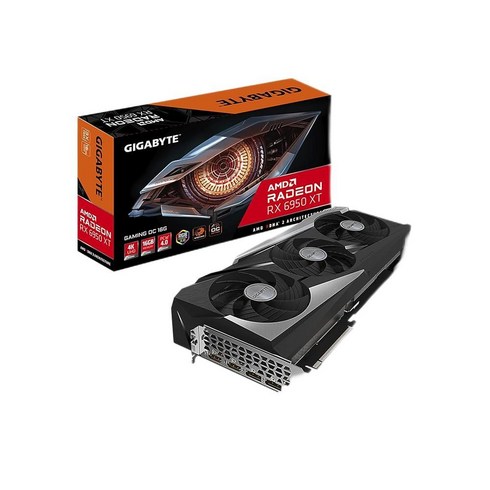 Gigabyte Radeon RX 6950 XT 게이밍 OC 16G 그래픽 카드 WINDFORCE 3X 냉각 시스템 16GB 256비트 GDDR6 GV-R695XTGAMING