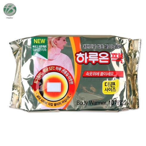 2023년 가성비 최고 하루온100매 - 하루온 핫팩 붙이는 타입 50g, 180개입