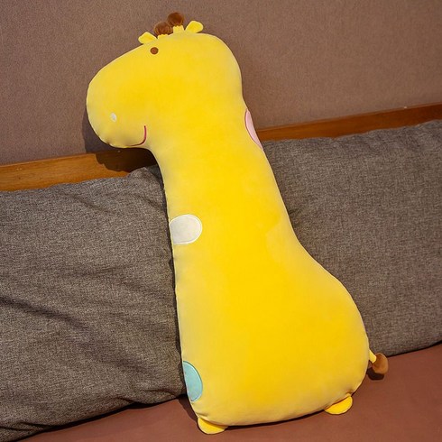 이동식 및 세척 가능한 긴 베개 봉제 인형 잠자는 대형 인형 바디 베개, 기린