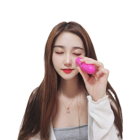 풍요루 휴대용 미니 눈 마사지기 눈 안마기 소형 포켓형, 퓨어화이트, 2개