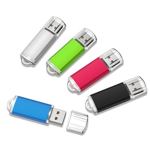 RAOYI USB 메모리 32GB USB2.0 5개 세트 플래시 드라이브 캡식 컴팩트 5색(검정 빨강 파랑 녹색 은)