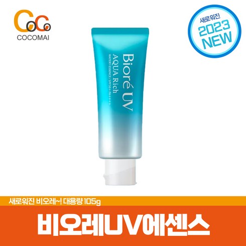 bioreuv - 비오레 UV 아쿠아리치 선크림 에센스 대용량 105g 2개, 비오레 에센스105g x 2개