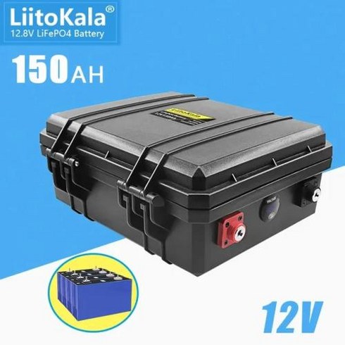 LiitoKala 리튬 다리미 인산염 배터리 투어링 자동차 태양풍 사이클 12V 12.8V 300Ah 200Ah 150Ah 4S LiFePO4 배터리 면세, 5)FBK-12.8V150Ah(LCD)