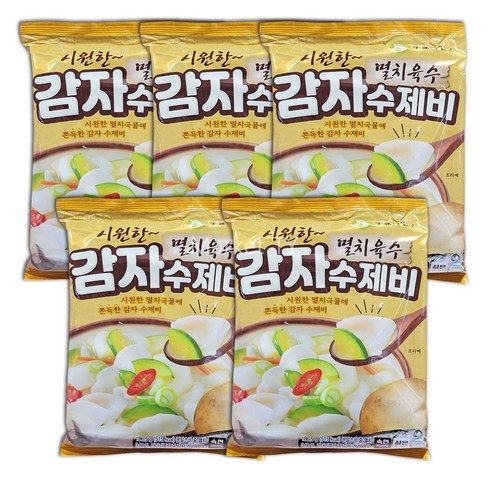 이가자연면 멸치육수 감자 수제비, 184g, 5개