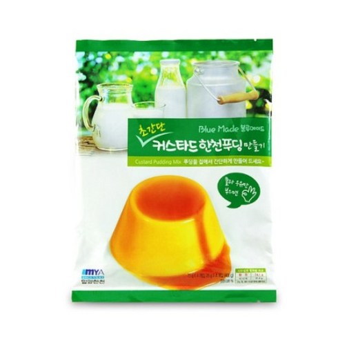 푸딩만들기 - 밀양한천 블루메이드 한천푸딩믹스 커스타드 푸딩만들기, 1개