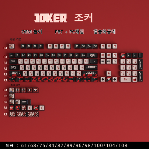 캐릭터키캡 - JOKER 조커 기계식 키보드 키캡 열승화 PBT 키캡 포인트 키캡