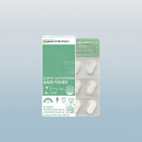 동국제약그룹 슬림엔 락토페린 1 000mg x 30정, 1개