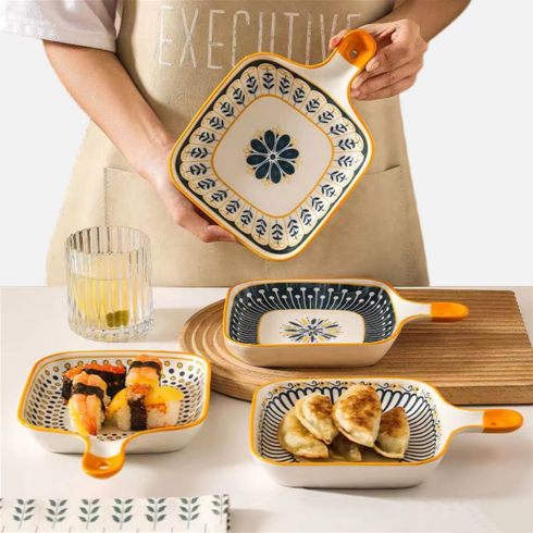 2023년 가성비 최고 면기 - 니치유 북유럽 캐릭터 손잡이 도자기 그릇 세트 라면 냉면 사용 홈식기 세트, 혼합색상, 1세트