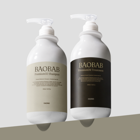 라온바오밥 샴푸&트리트먼트 1000ml 2종세트+500ml추가증정, 샴푸&트리트먼트+500ml샴푸