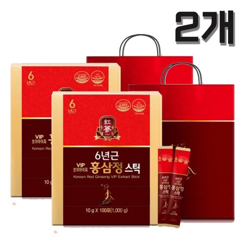 동의삼홍삼정패밀리타임샷 - 인삼농협 동의삼 VIP 홍삼정스틱 100포 2ea, 2개, 1kg