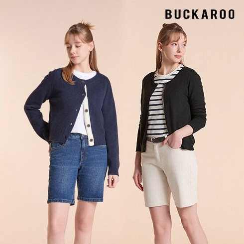 BUCKAROO 24SS 여성 데님 반바지 2종 - 버커루 24SS 최신상 여성 데님 반바지 2종