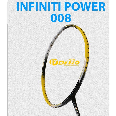 닥터프로(Dr.Pro) 배드민턴라켓 INFINITI 008 입문자 방과후 레저용 카본 강력한 파워, 라켓, 1개