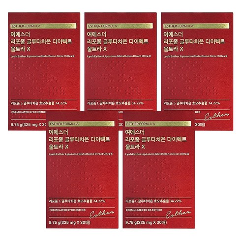 여에스더 리포좀 글루타치온 다이렉트 울트라x 325mg 에스더포뮬러, 5개, 30매