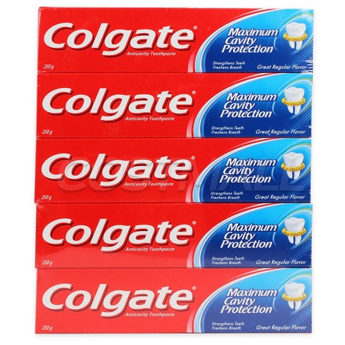 colgate치약 - 콜게이트 그레이트 레귤러치약 250g x 5개 코스트코 콜게이트 국민치약