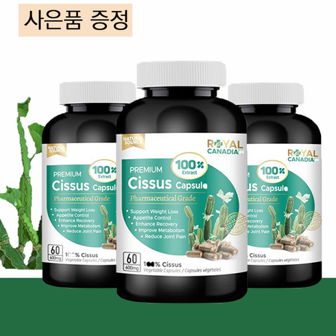 캐나다시서스60캡슐분말 - 캐나다 시서스 100배 고농축 알약 60 캡슐 다이어트 식욕억제 extract canada cissus 가루 분말 파우더 캐나다 식약처 인증, 60정, 3개