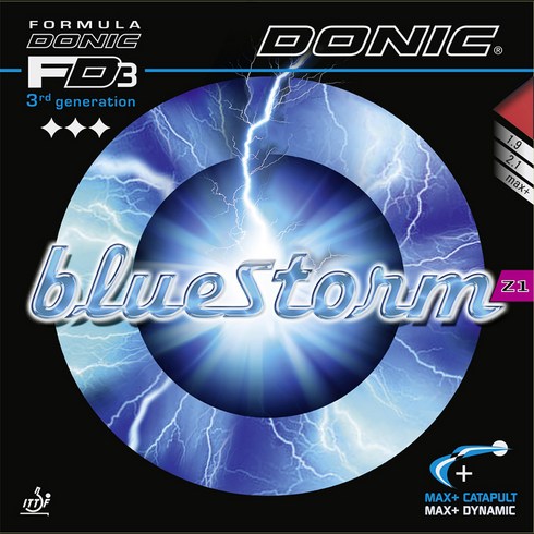 [DONIC]도닉 블루스톰 Z1 (BLUE STORM Z1) 컬러러버출시(블루), 적맥