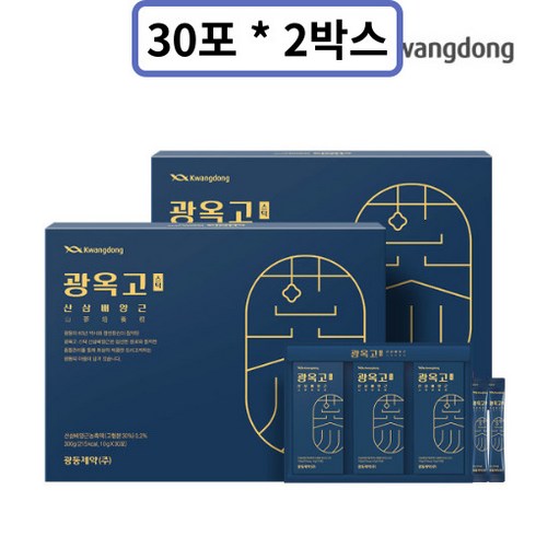 광동제약 광옥고스틱 산삼배양근 30포 + 쇼핑백, 2개, 300g