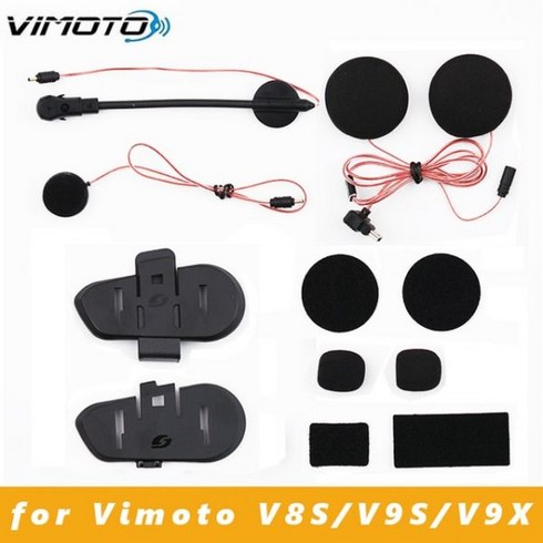 사이클링헬멧헤드셋 헤드셋 Vimoto V8S V9S V9X 헬멧 블루투스 호환 헤드셋 베이스 하드 소프트 마이크, [01] Headset kit, 01 Headset kit