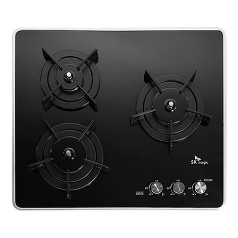 SK매직 빌트인 매립형/스탠드형 블랙펄 3구 가스레인지 GRABA301D, LNG, GRABA301D 빌트인 부분타공(현장3만원)