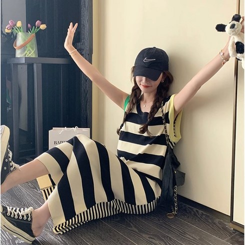 맥퀸 날씬효과 니트원피스