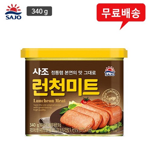 사조 런천미트 340g x 24캔/부드러운육질/정통햄/무배, 24개