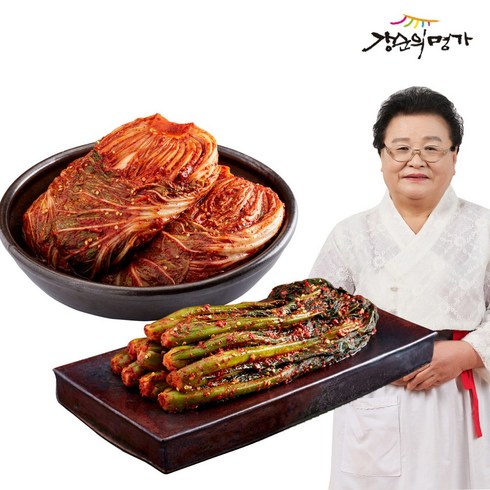 강순의 여름 별미 김치 4종 - [강순의명가] 포기김치3kg+돌산갓김치3kg, 1세트