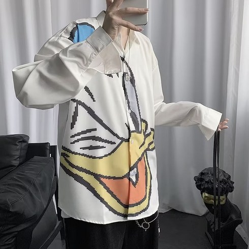 2023년 가성비 최고 커플셔츠 - 커플셔츠 도날드덕프린트남녀커플트렌드CS303-P