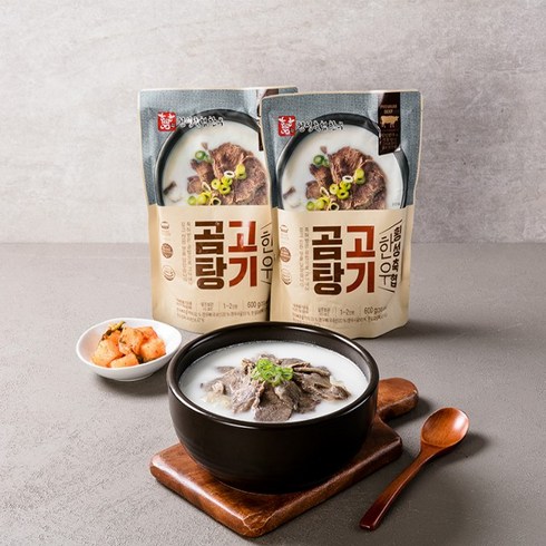 횡성축협 고기가 들어있는 한우 고기곰탕 600g*10팩 한팩에2-3인분, 600g, 1