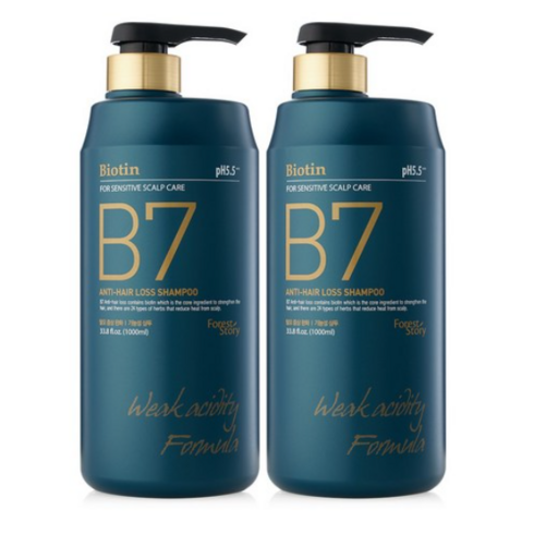 포레스트스토리 B7 약산성 탈모 샴푸, 1000ml, 2개