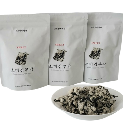 소미 수제 찹쌀 김부각 달달한맛(Sweet), 9개, 50g