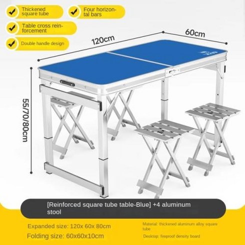 야외테이블세트26타입 - 야외 테이블세트 26타입 접이식 테이블 노점 야시장 책상 의자 휴대용 간단한 황야 캠핑, 2) B