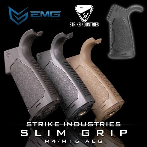 EMG / STRIKE INDUSTRIES MILSIM 향상된 슬림 모터 그립 / AEG M4, 블랙