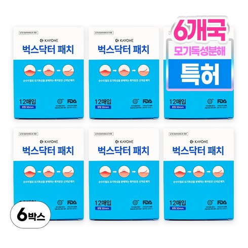 콕콕패치 - 벅스닥터 모기 벌레 패치 물림 스티커, 6개, 12매입