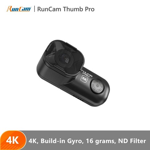 바디캠 소형 액션캠 몸캠 RunCam Thumb Pro 4K V2 새 버전 더 큰 FOV HD 카메라 16g 내장 자이로 와이드 앵글, 2.Add ND filter Set