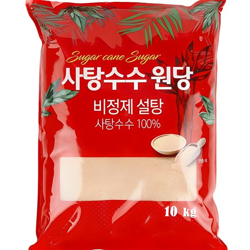 비정제설탕 - 슈가푸드 비정제원당 비정제설탕 원당 사탕수수당 (슈가푸드), 10kg, 1개