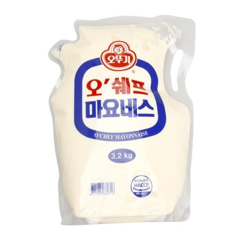 오뚜기 오쉐프 마요네스 스탠딩파우치 3.2KG, 4개