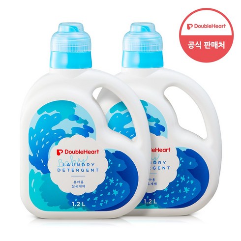 더블하트 유아용 섬유세제 본품 1200ml, 2개