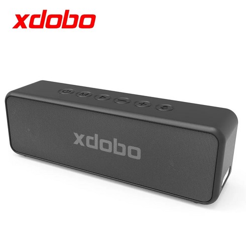 XDOBO X5 무선 스피커 휴대용 칼럼 V5.0 TWS C 타입 라우드 스테레오 슈퍼 베이스 IPX6 방수 30W 서브우퍼 오디오, X5-black, 1.XDOBO X5