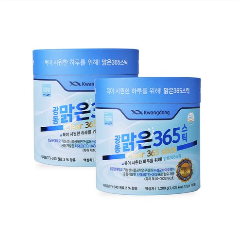 광동 맑은365 목관리 특허원료 TF-343 전통원료 함유, 2개, 1.2kg