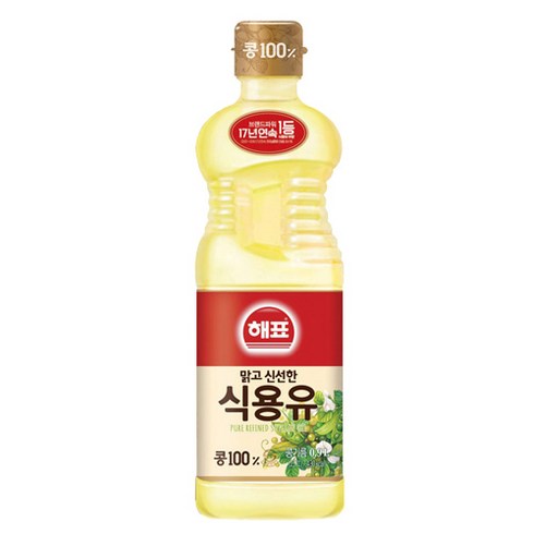 해표 맑고 신선한 식용유, 900ml, 3개