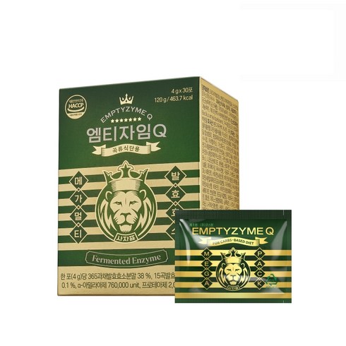 엠티자임Q 효소 곡물 발효 곡류식단용 4g x 30포, 1개, 120g