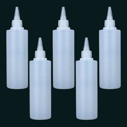 제로리빙 대용량 말랑한 소분용기 뾰족캡 공병, 300ml 5개, 5개