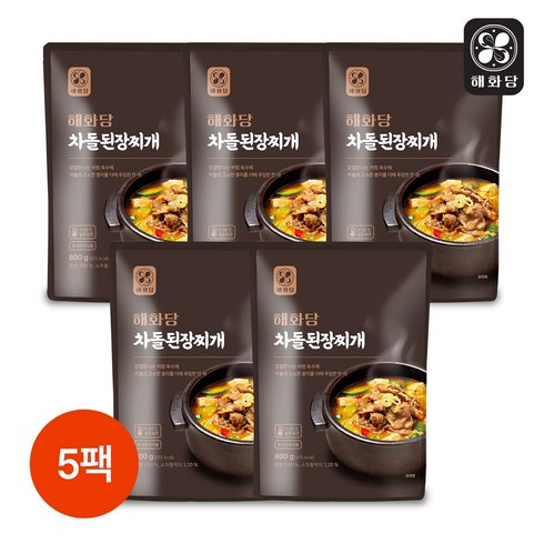 이영자의 갈비탕1팩된장찌개1팩 - [해화당]차돌 된장찌개, 5개, 800g