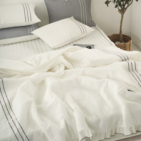 이브자리뱀부 - The Nine 국내생산 여름이불 뱀부 시어서커 침구 세트