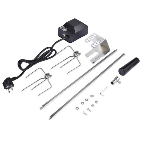 로티세리 자동 로티세리 키트 스테인레스 스틸 바베큐 키트 그릴 세트 핫도그 치킨 스테이크, 03 EU Plug, 1개