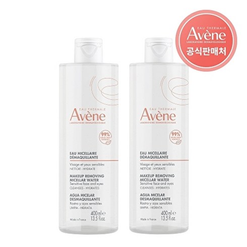 아벤느 [아벤느공식] 미셀라로션 클렌징 워터 400ml 2개, 단품