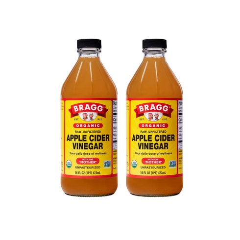 브래그애사비 - 브래그 사과 식초, 473ml, 2개