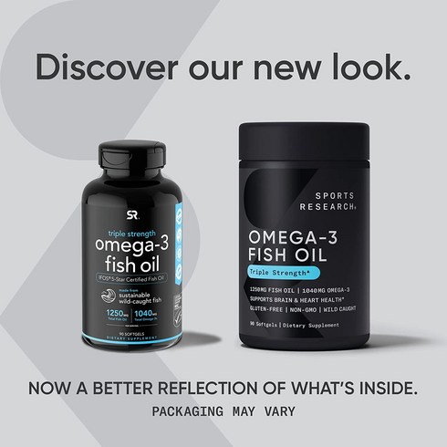 2023년 가성비 최고 스포츠리서치오메가3 - Sports Research Omega-3 Fish Oil Triple Strength 1250 mg 30 Softgels, 30정, 1개