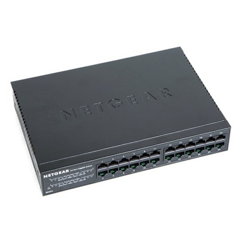 NETGEAR 넷기어 GS324 24포트 1000Mbp 기가비트 스위치허브 랙마운트 지원 사무실 오피스 관공서 PC방 CCTV 비관리형 스위칭허브