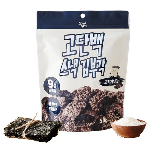 부각앤칩 - 부각앤칩 고단백 스낵 김부각 오리지널맛 50g 6개